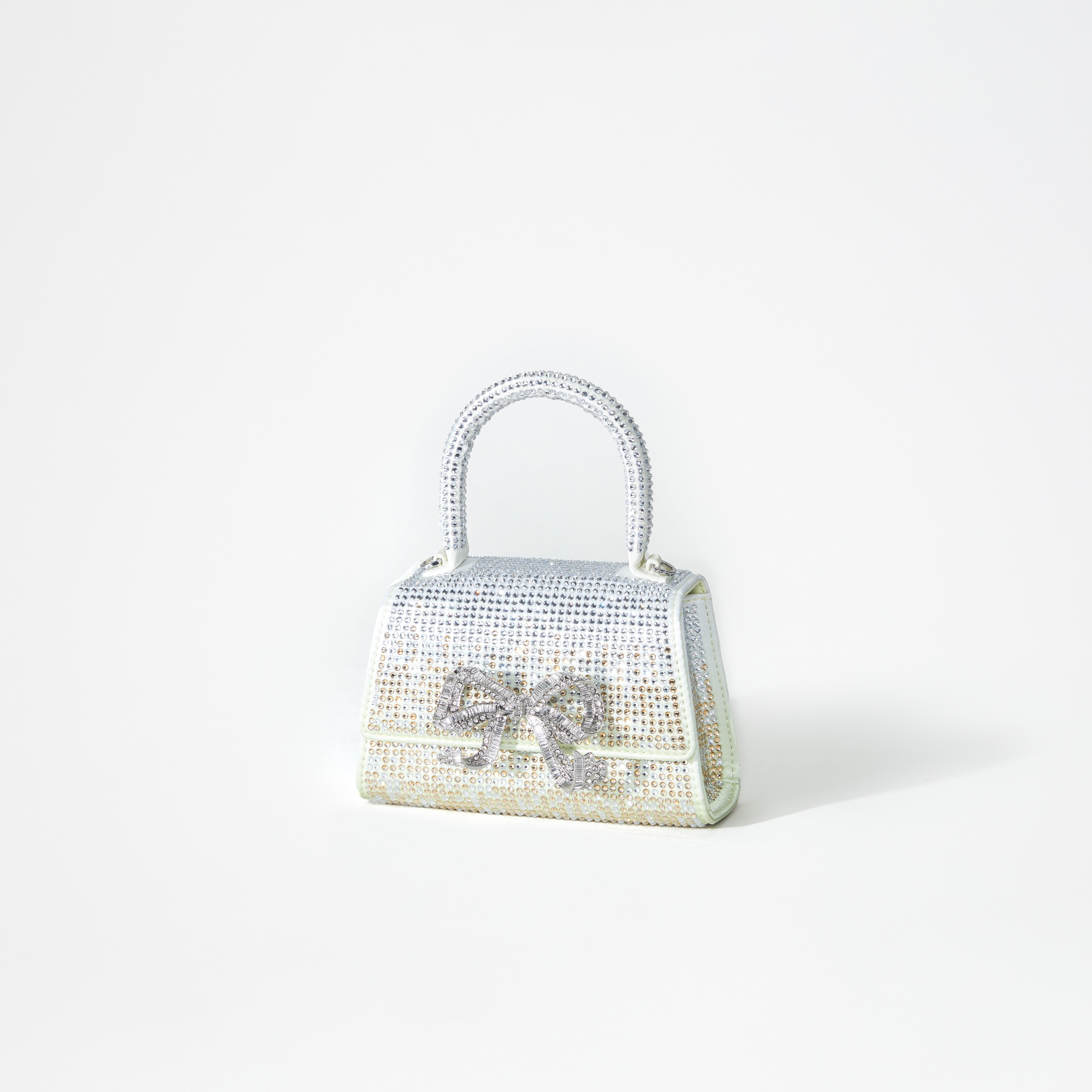 Green Ombre Rhinestone Bow Micro Bag - 2