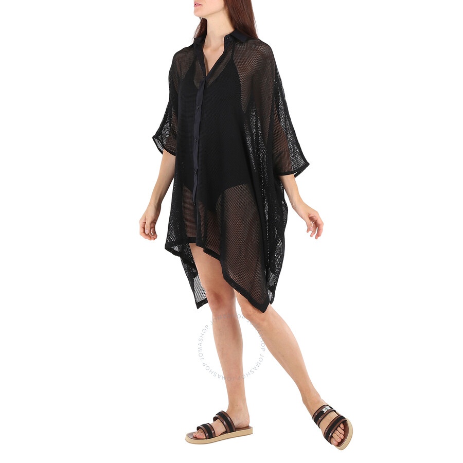 Off-White Mesh Cape Dress - 5
