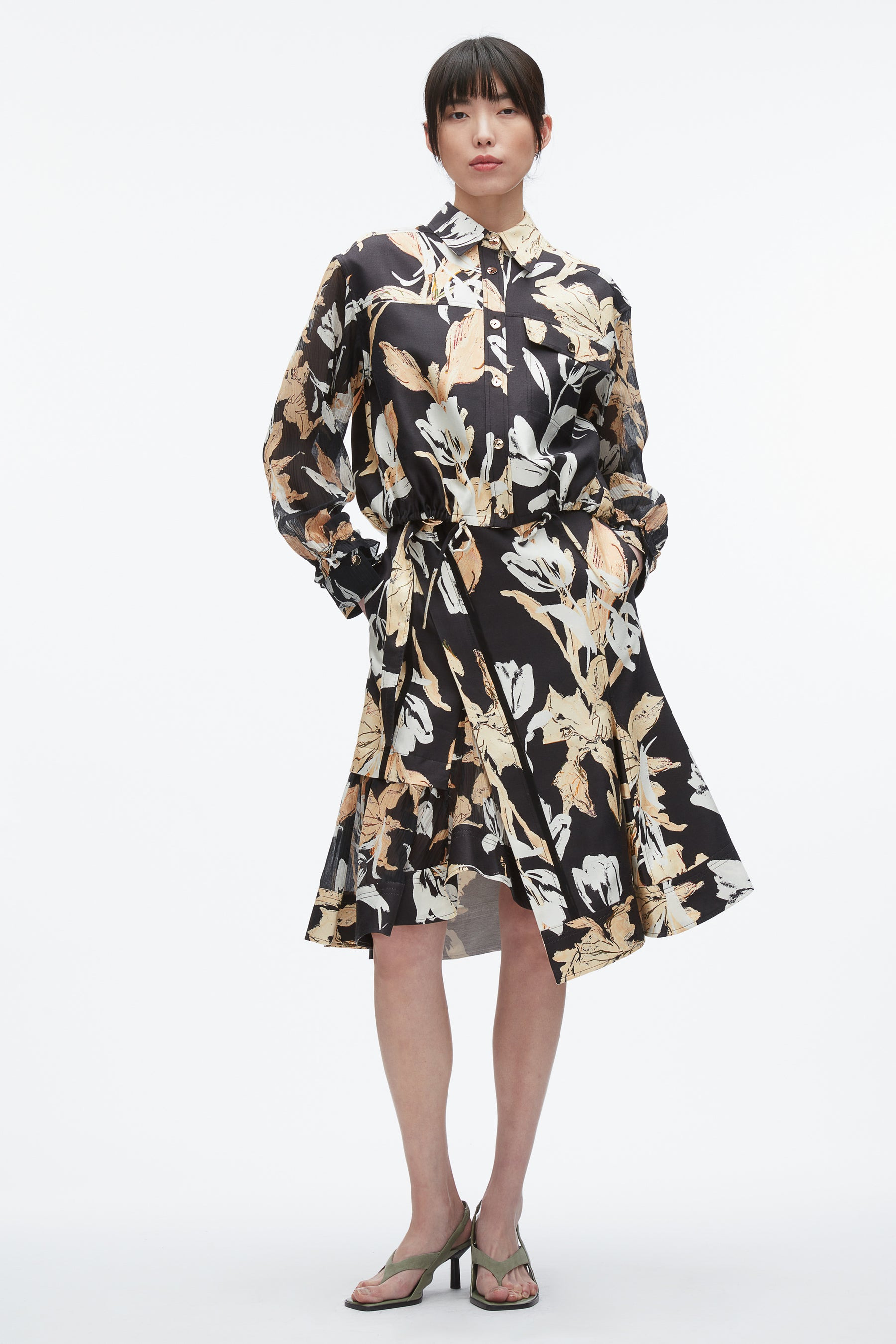 Joyful Tulip Cropped Shirt Jacket - 1