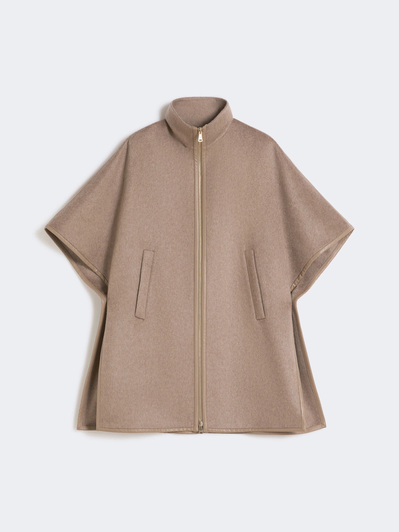 OCA Cashmere zibeline cape - BROWN 1