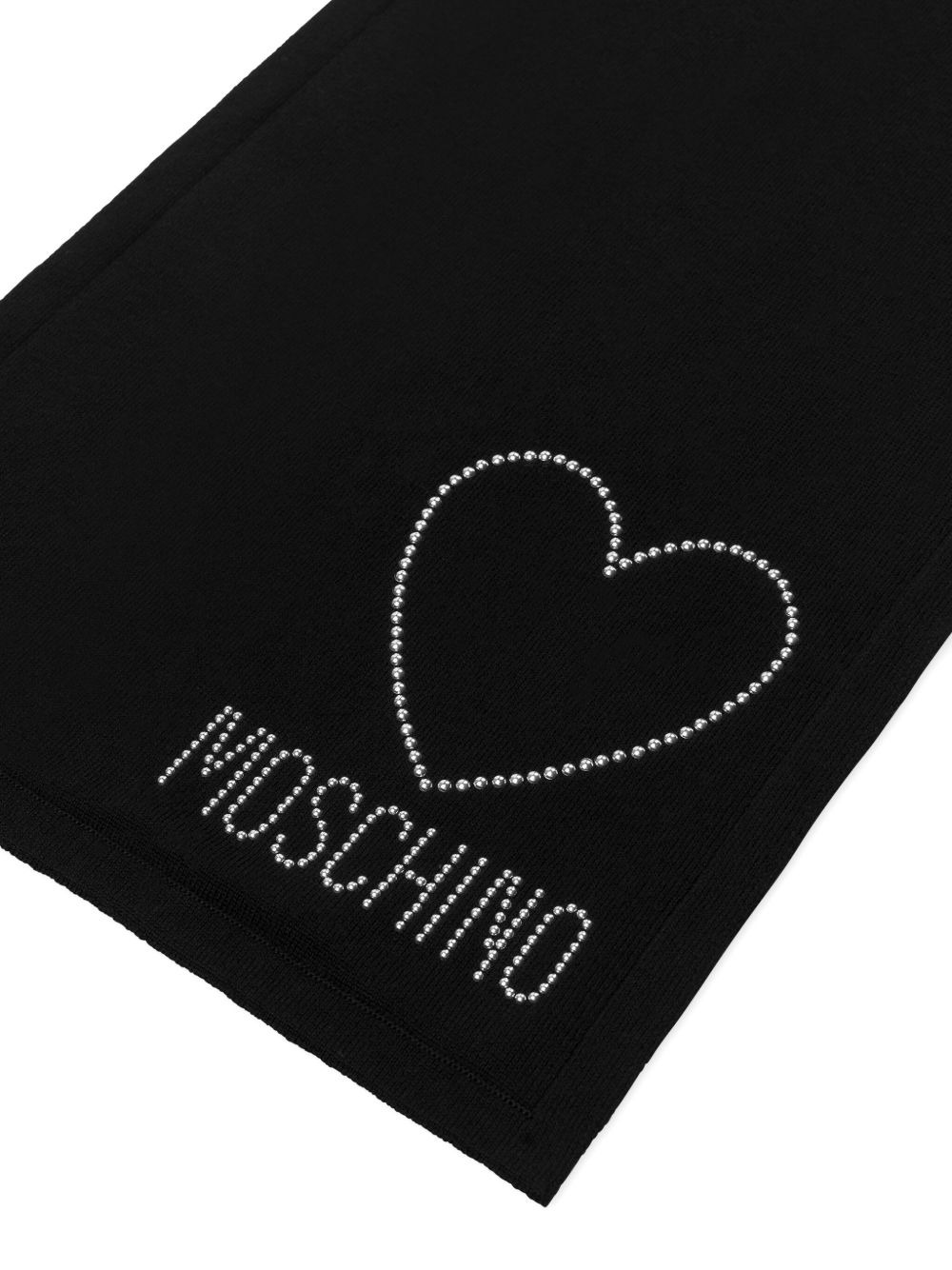 heart-studded wool scarf - 2