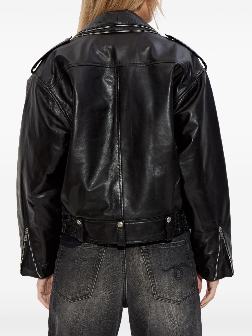 Motorcycle zip-collar jacket - 4