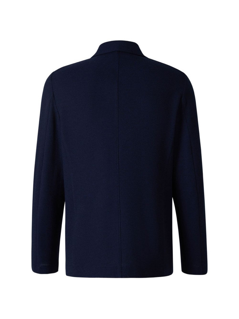 Harris Wharf London honeycomb knit two-button blazer outlook