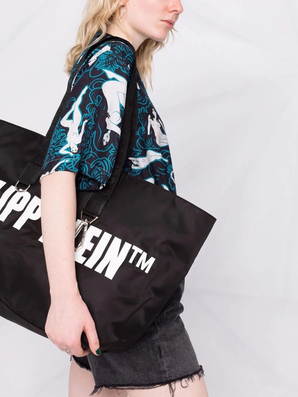 logo-print tote bag - 3