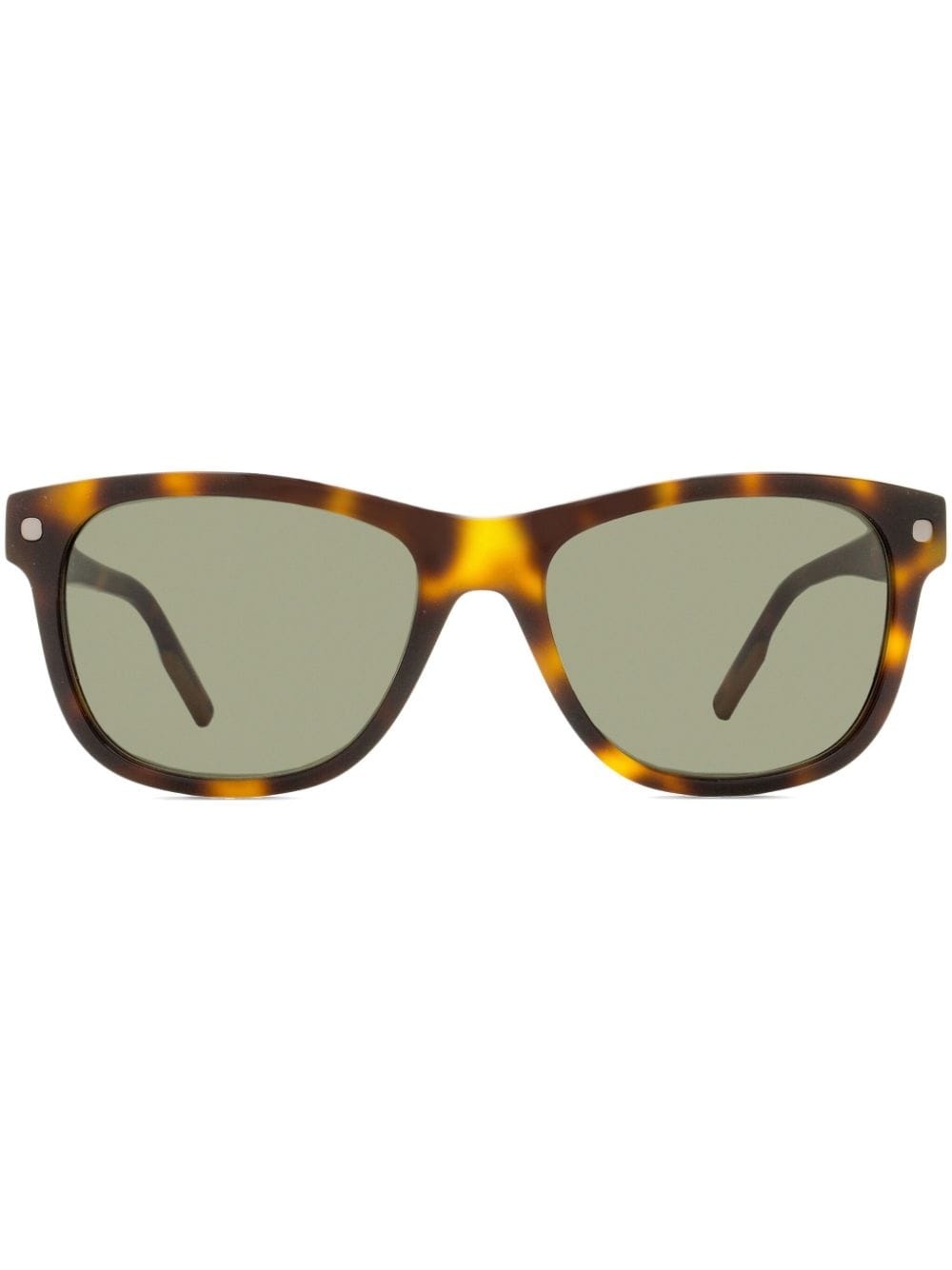 tortoiseshell-effect rectangle-frame sunglasses - 1