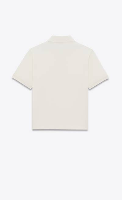 SAINT LAURENT cassandre polo shirt in cotton piqué outlook