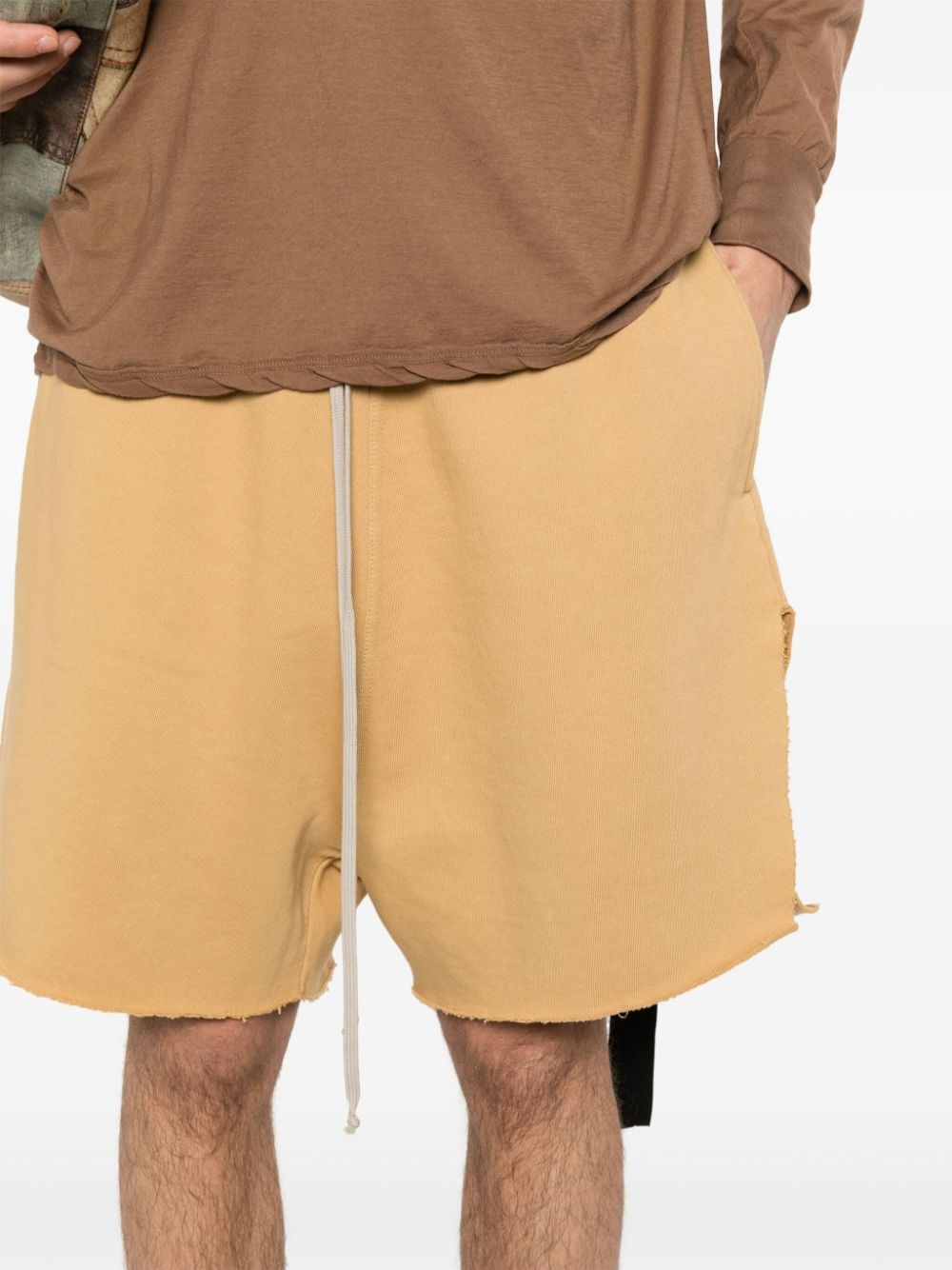 drop-crotch cotton shorts - 5