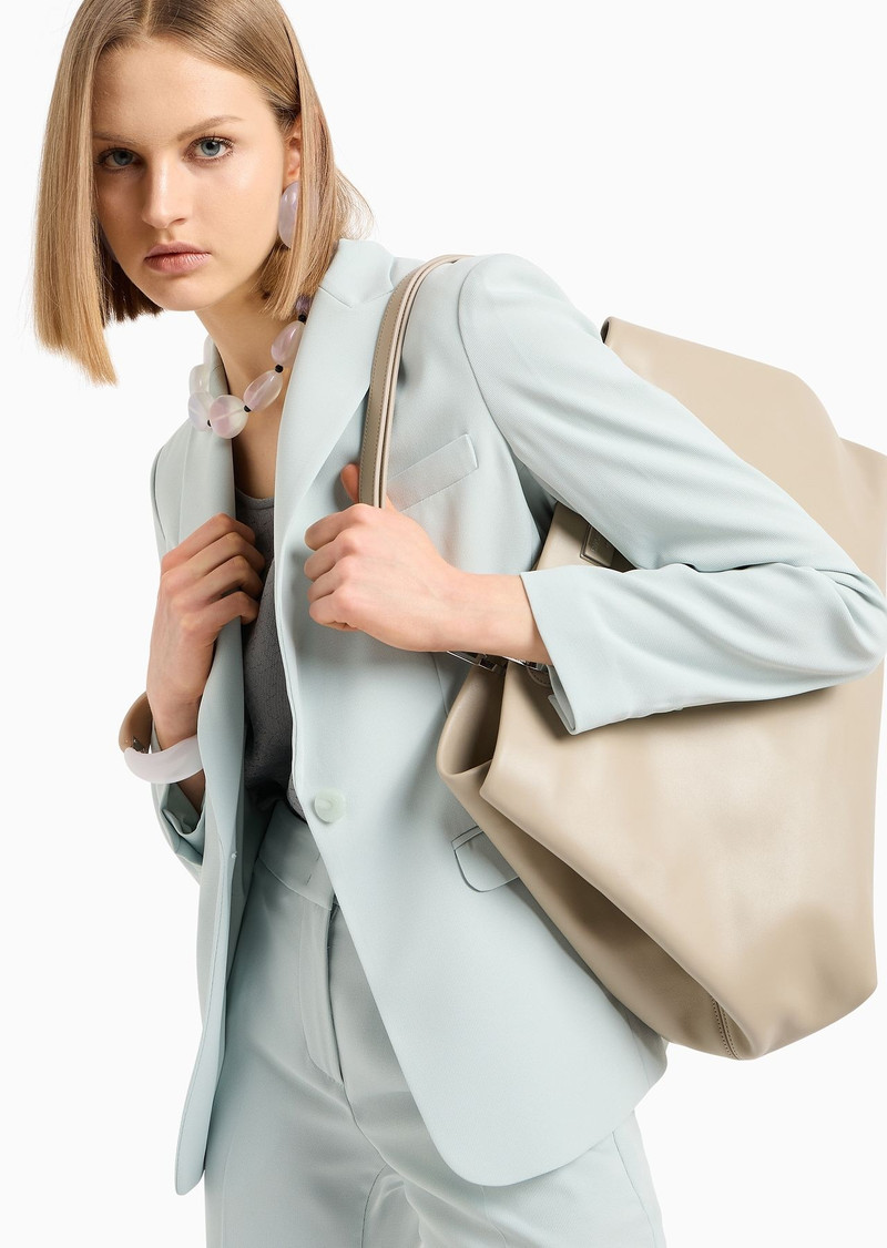 ASV single-breasted jacket in recycled techno crêpe 8