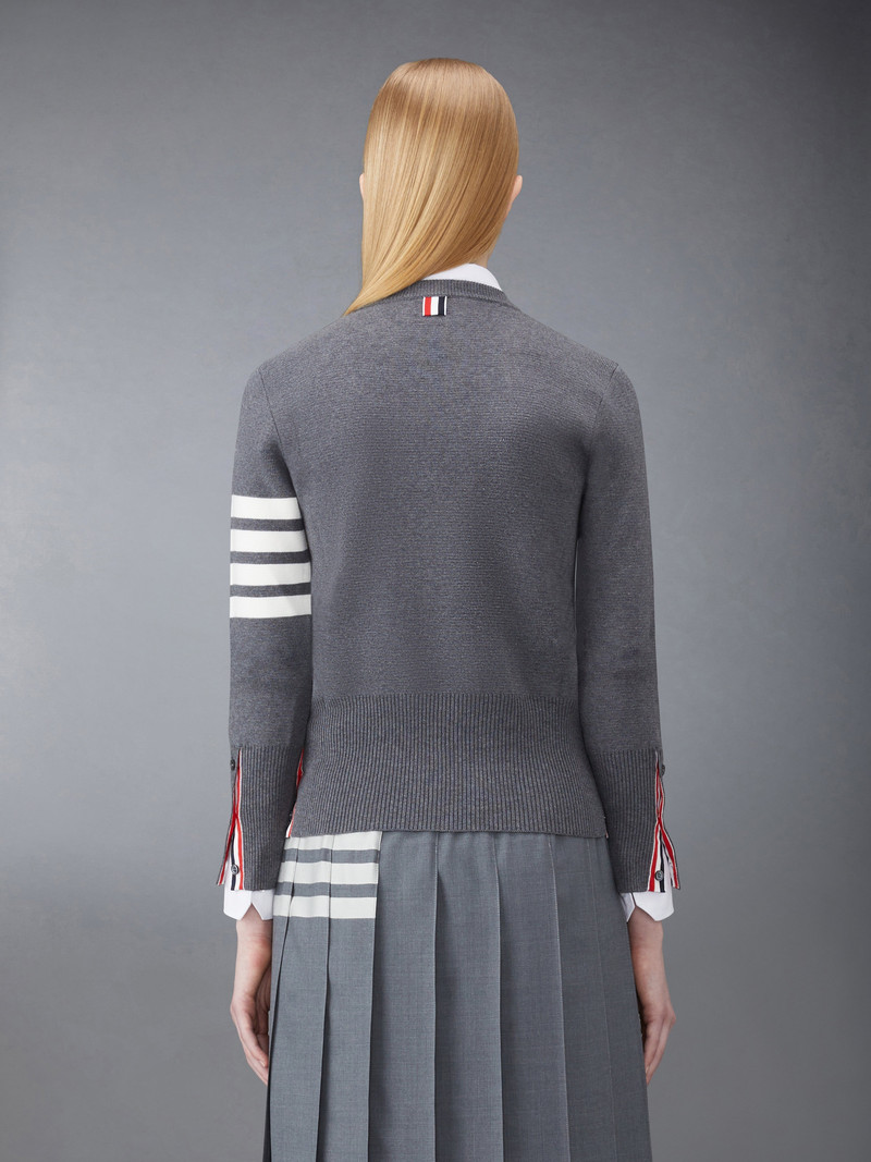 Thom Browne COTTON CREPE MILANO STITCH 4-BAR CLASSIC CREW NECK PULLOVER outlook