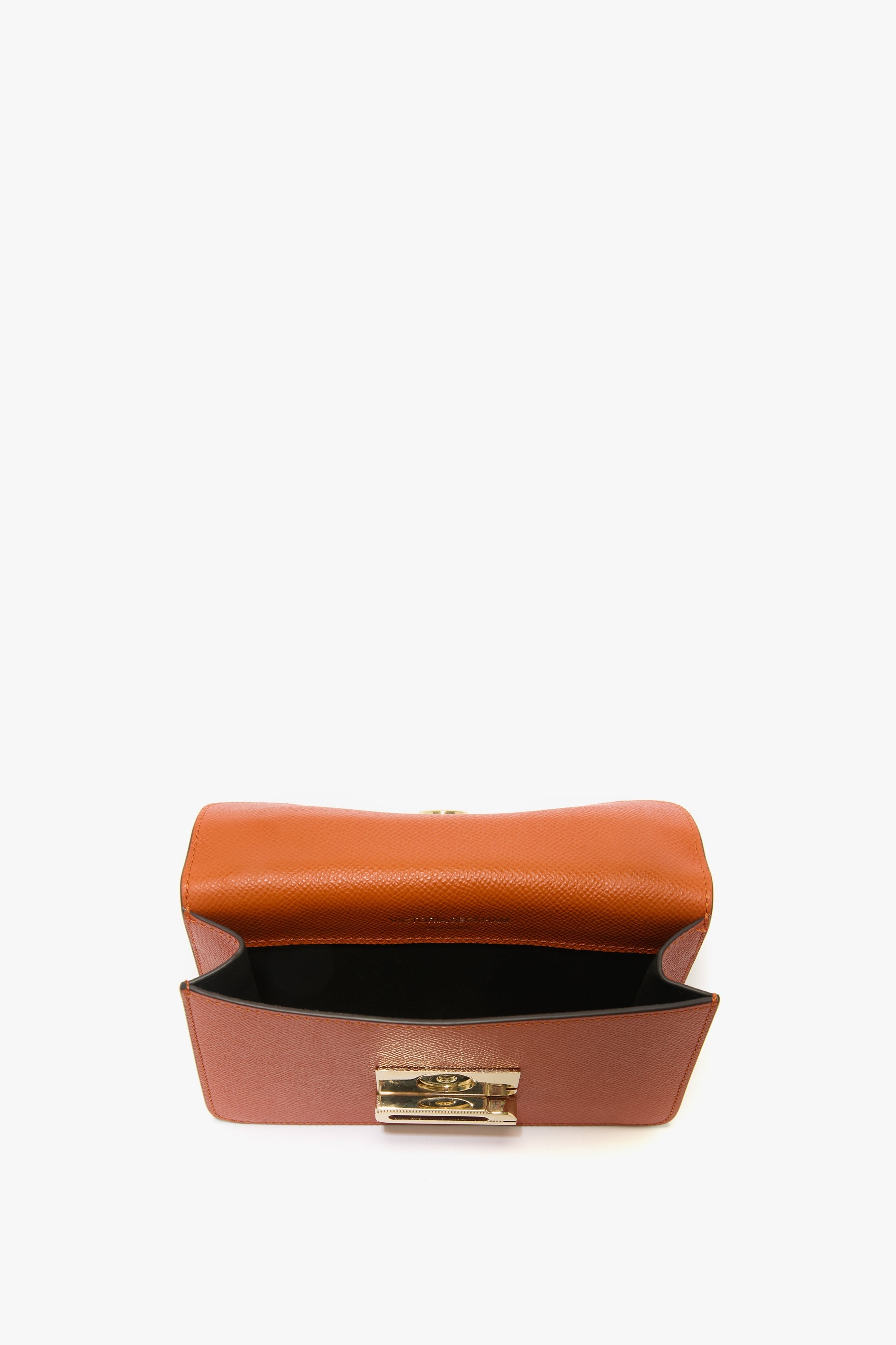 Nano Dorian Wristlet In Burnt Orange Grained Leather - 6