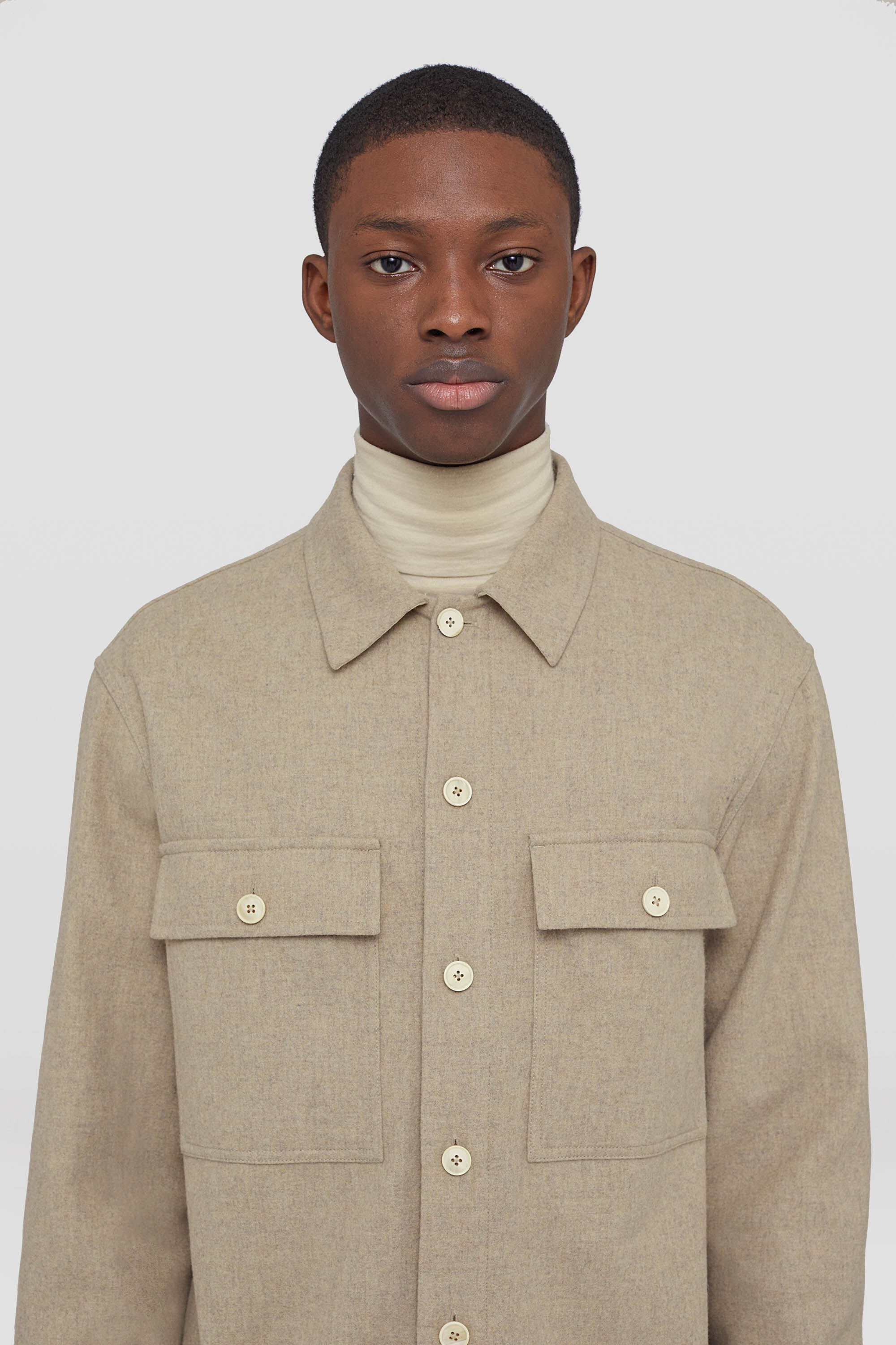 Felt Wool Overshirt - 4