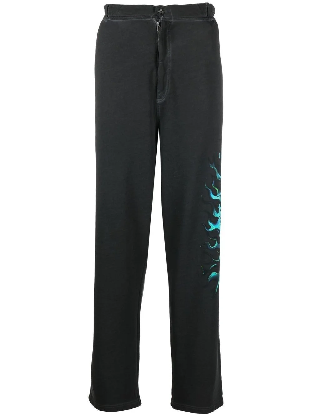 graphic-print straight trousers - 1