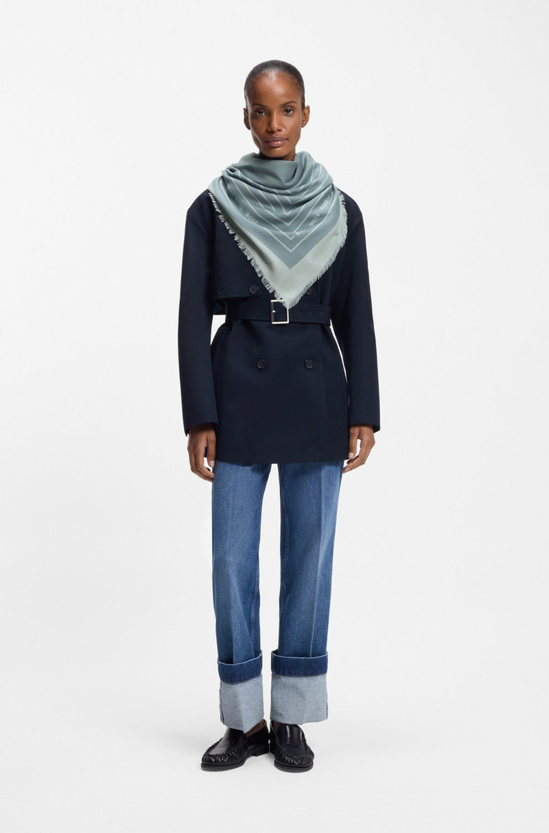 LOGO-PRINT SCARF IN VOILE 3