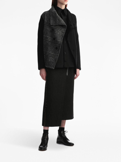 Y's asymmetric-design cotton skirt outlook