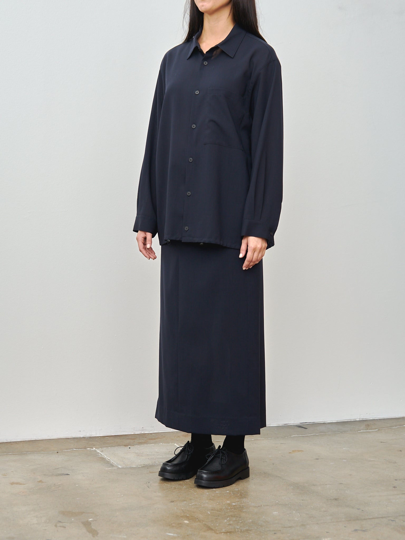 Wool Lawn CPO Jacket - Navy - 2