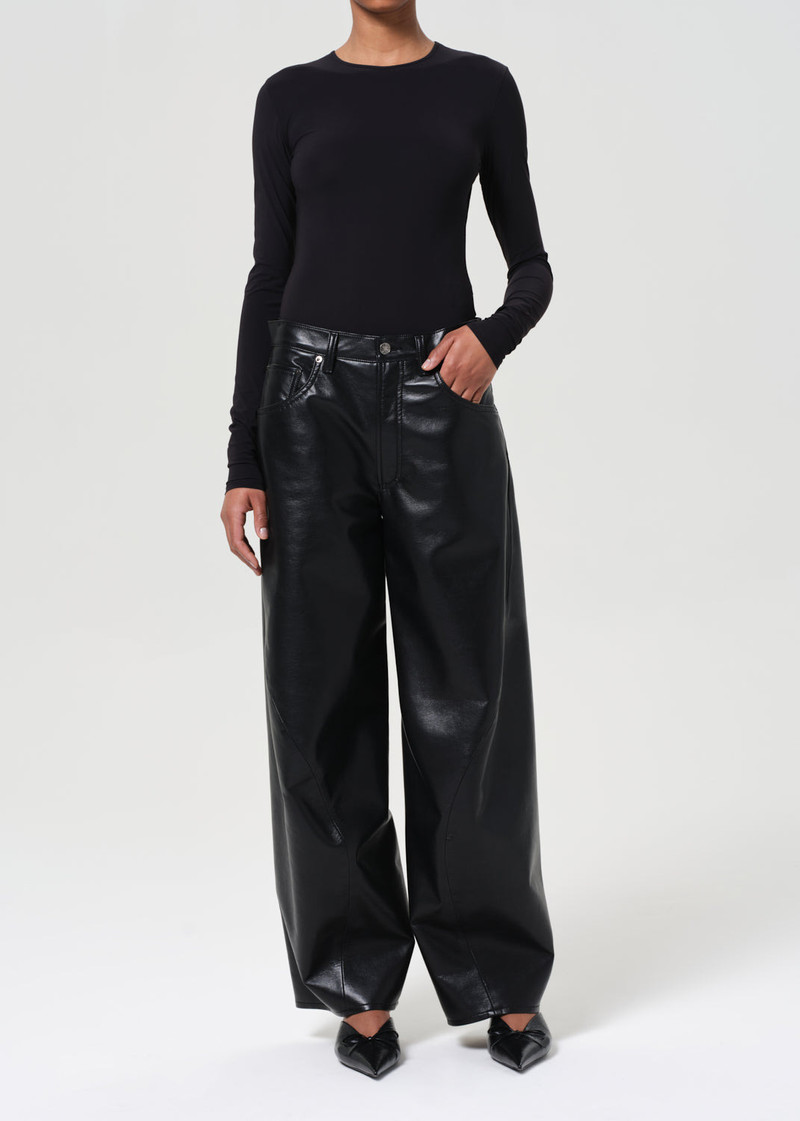 AGOLDE TWIST JEAN (RECYCLED LEATHER) IN DETOX outlook
