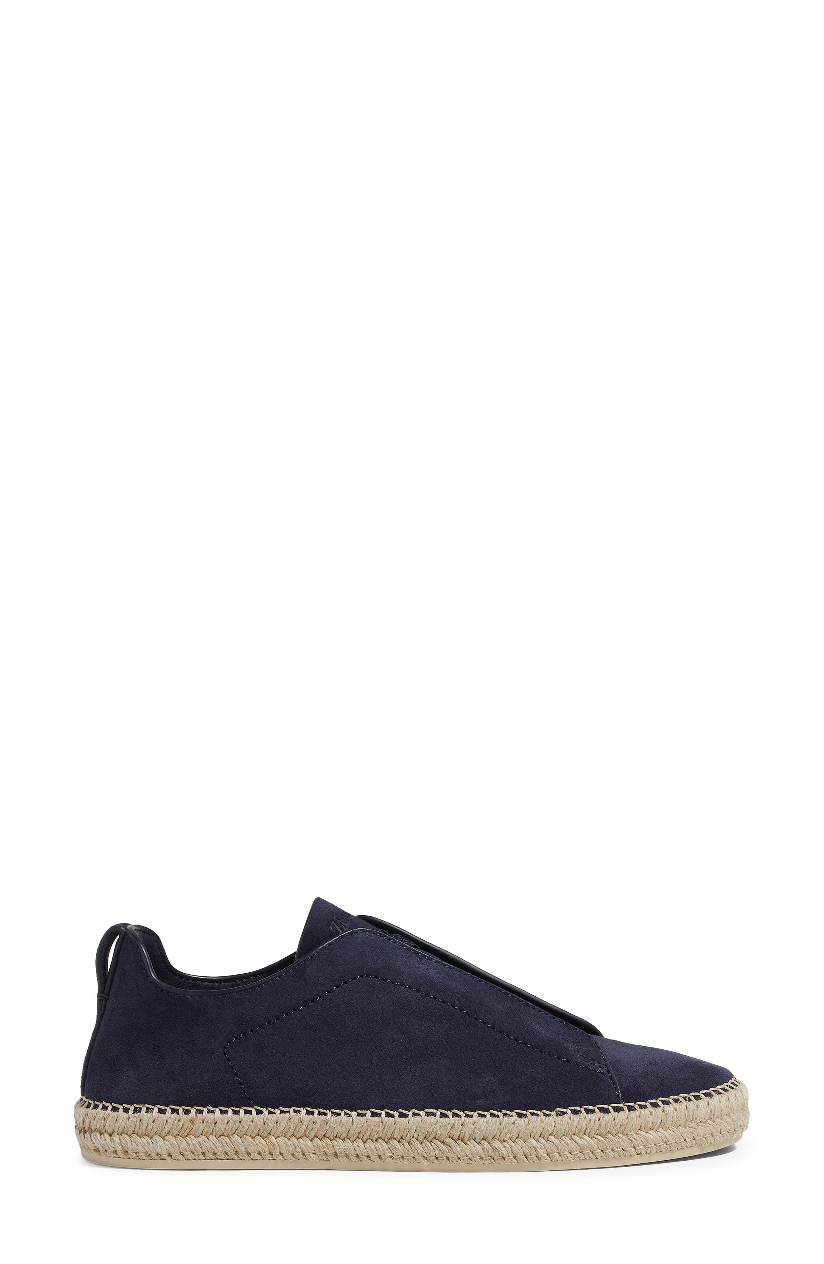 ZEGNA Triple Stitch™ Espadrille Slip-On Sneaker in Navy at Nordstrom - 3