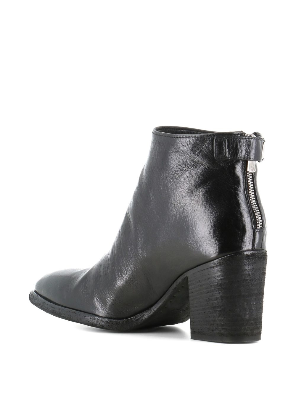 zip-fastening block-heel boots - 5