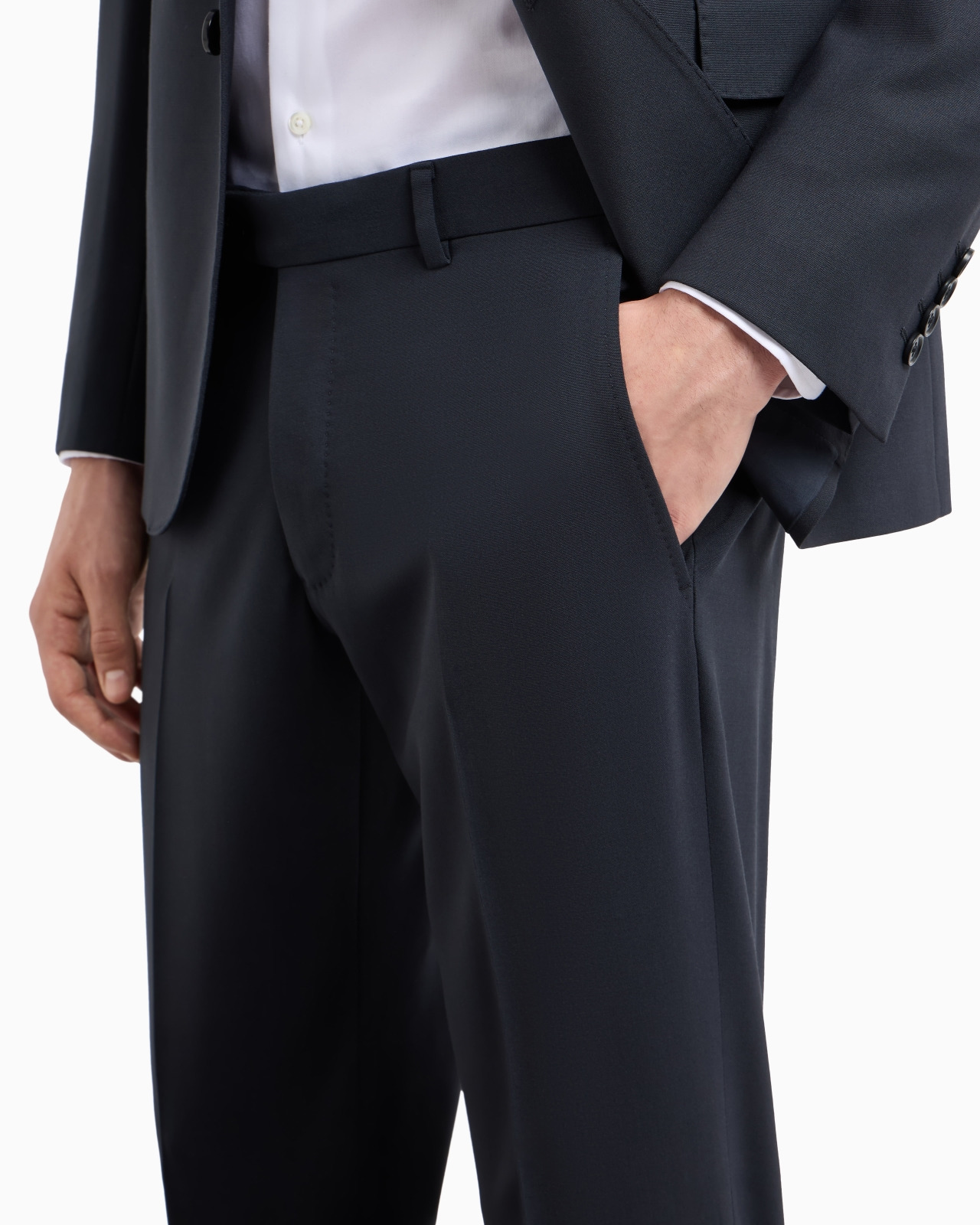 Single-breasted, slim-fit suit in brushed stretch light wool - 6