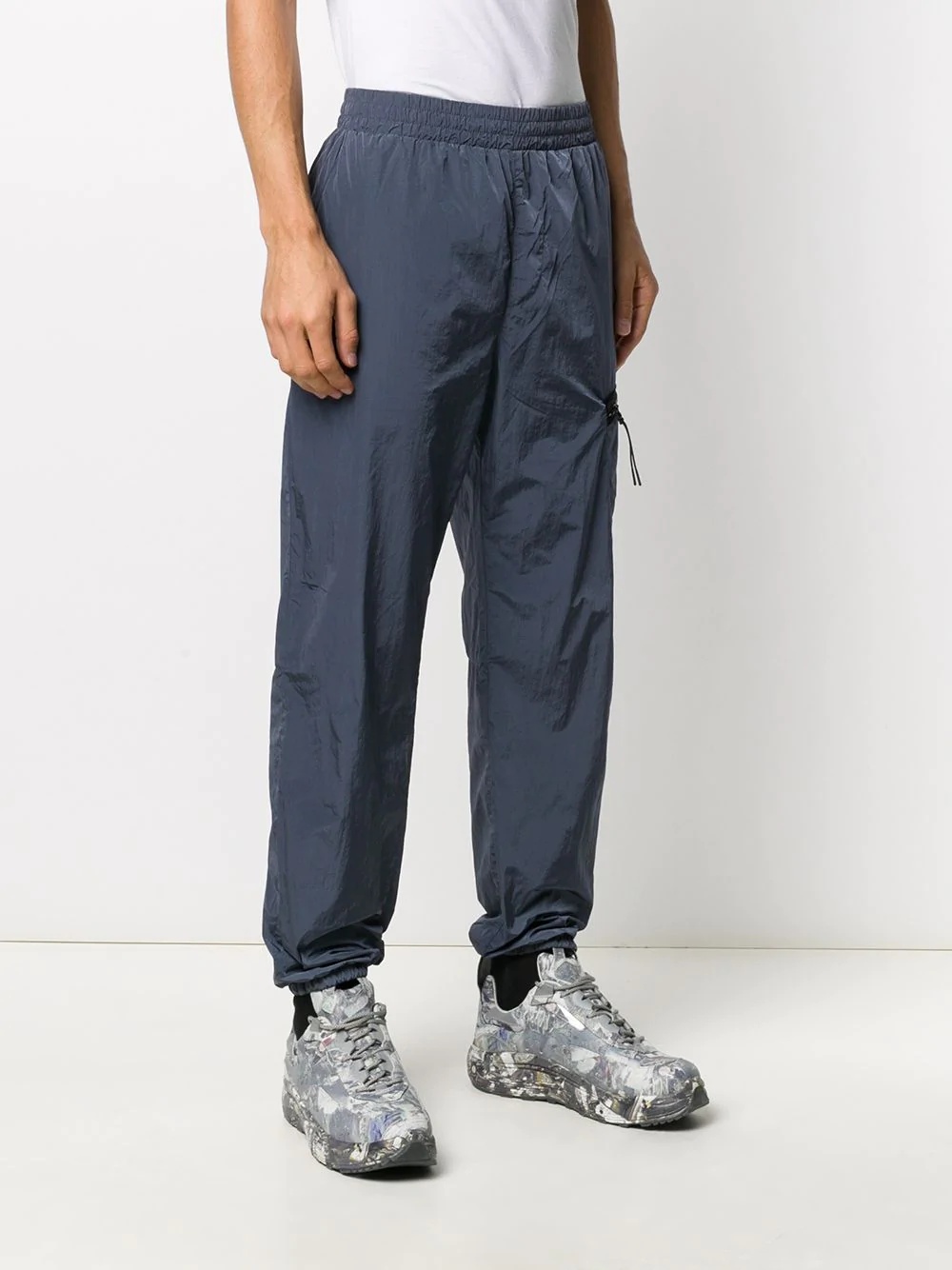 straight-leg shell track trousers - 3