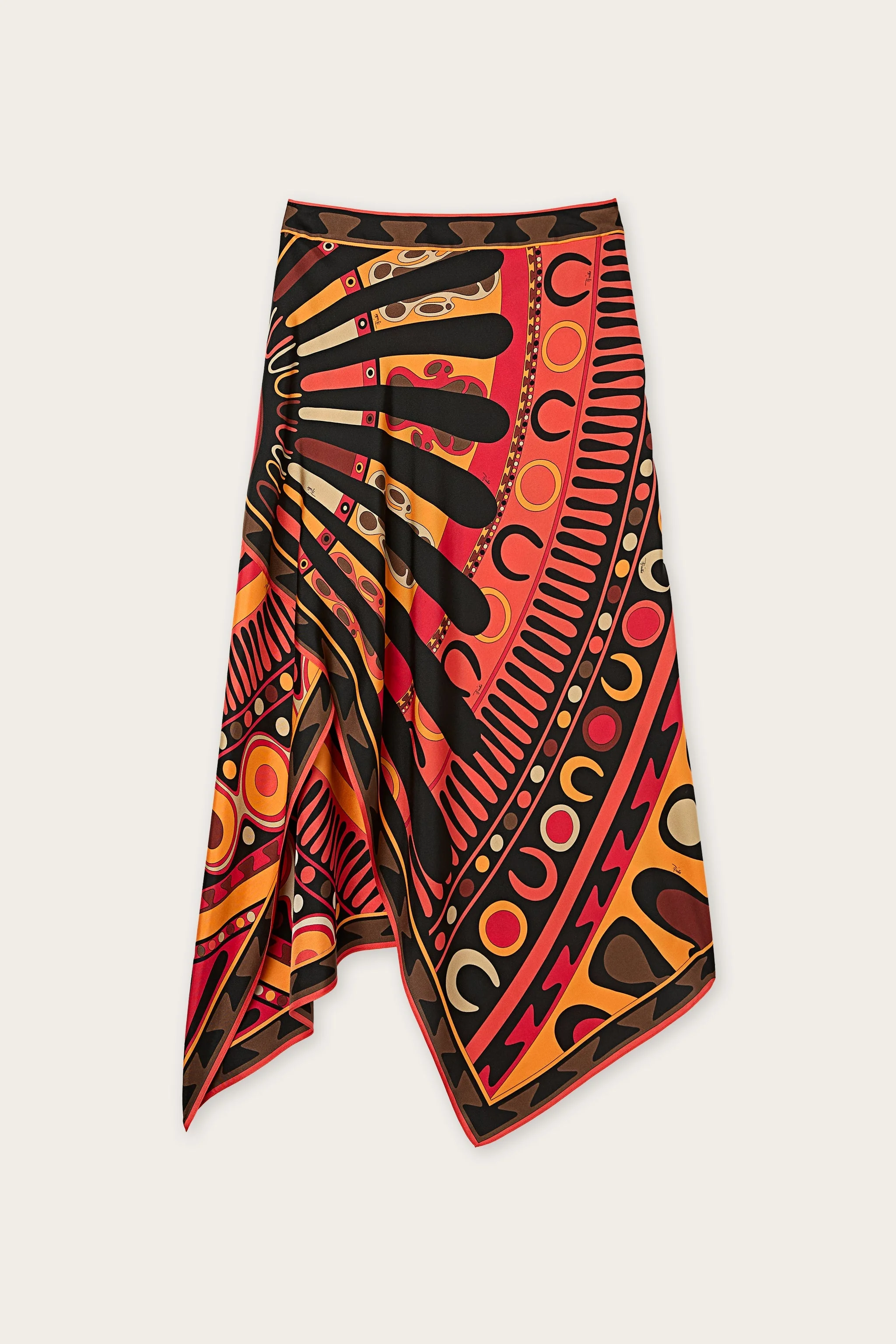 SOLEIL PRINT SILK SCARF SKIRT - 1
