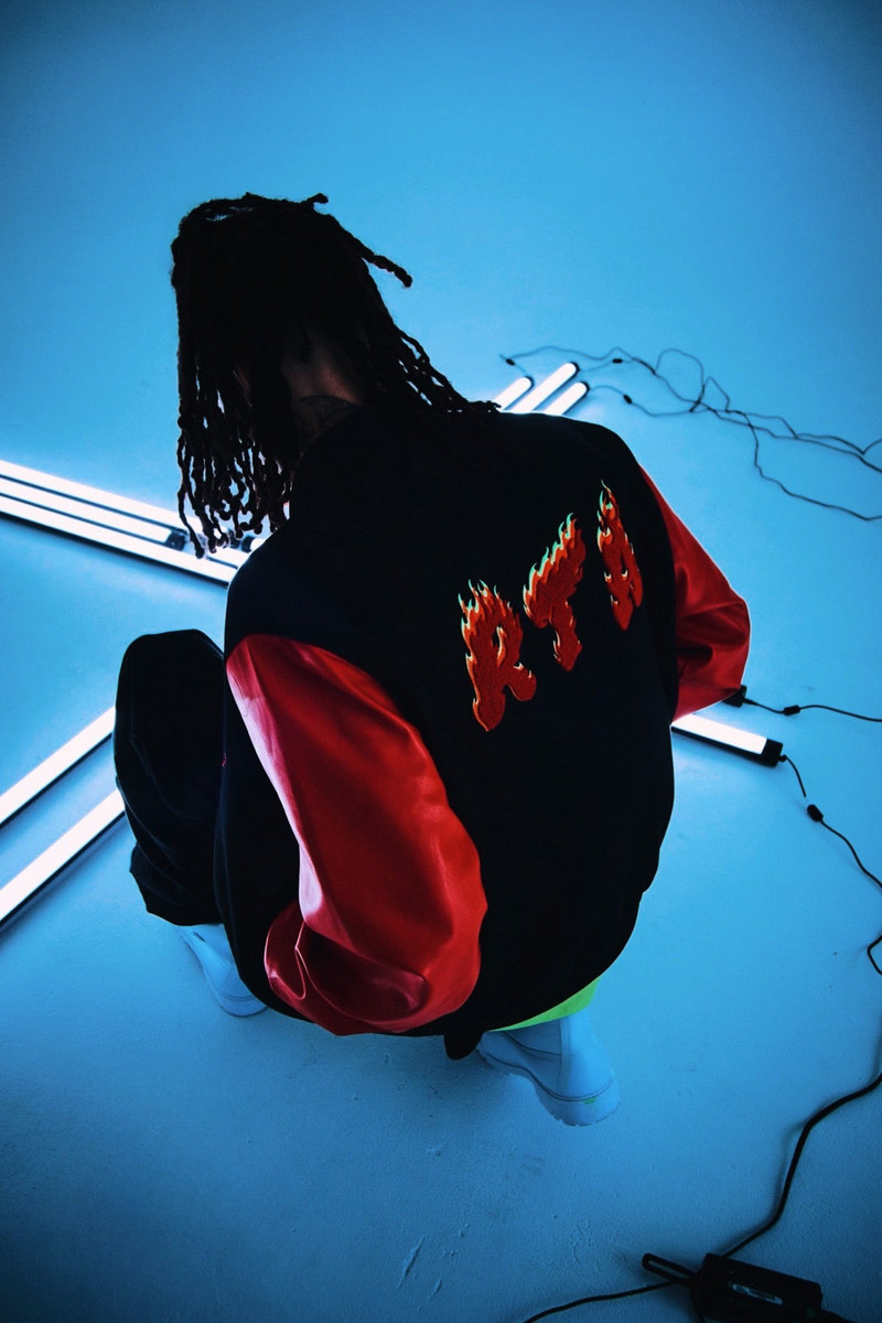 MARTY JACKET | BLACK RED FLAME LOGO 3