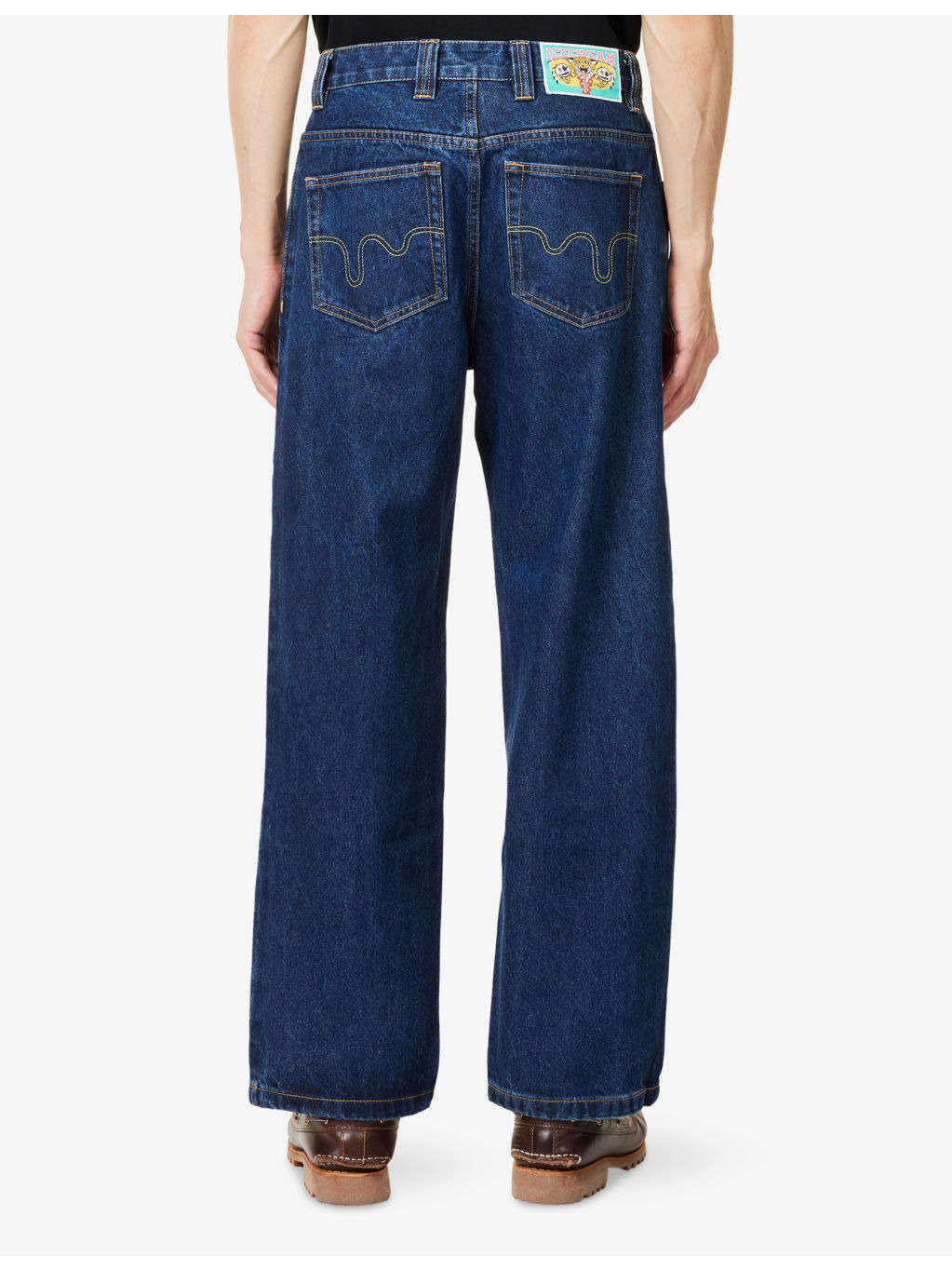 Running Dog Double Scoop Straight-Leg Denim Jeans - 4