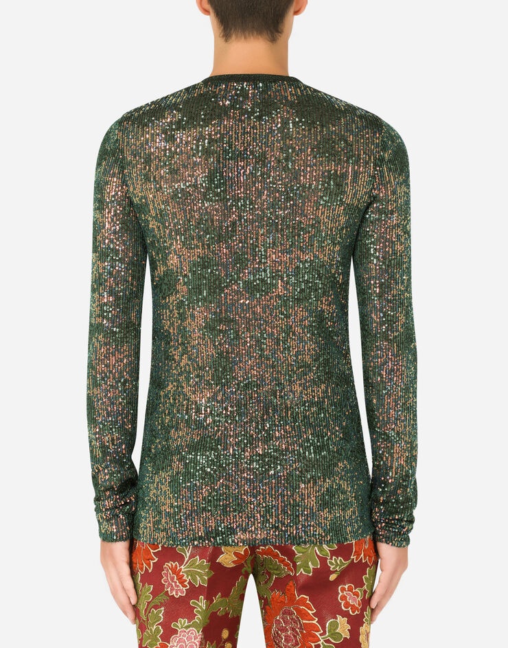 Long-sleeved T-shirt with multi-colored sequins - 2