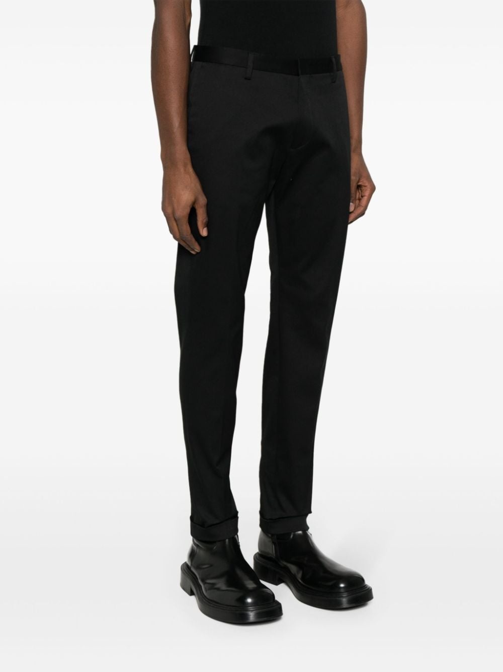 mid-rise slim-cut chino trousers - 3