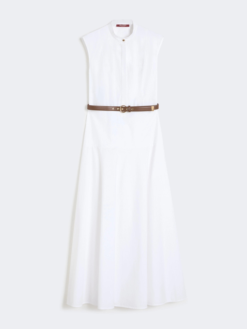 GESTO Cotton poplin circle dress - OPTICAL WHITE 1