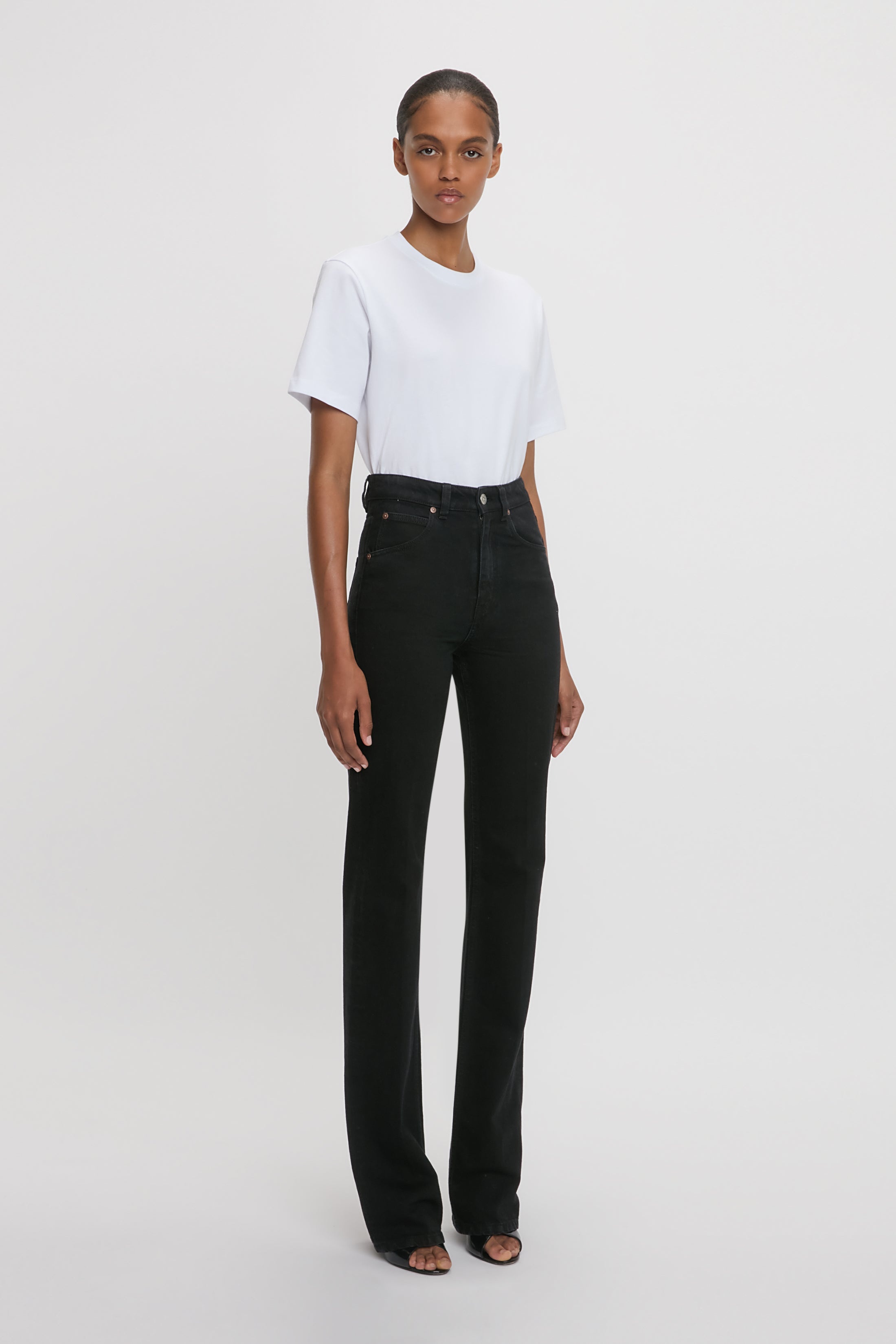 Julia High Waisted Stretch Jean In Washed Black - 5