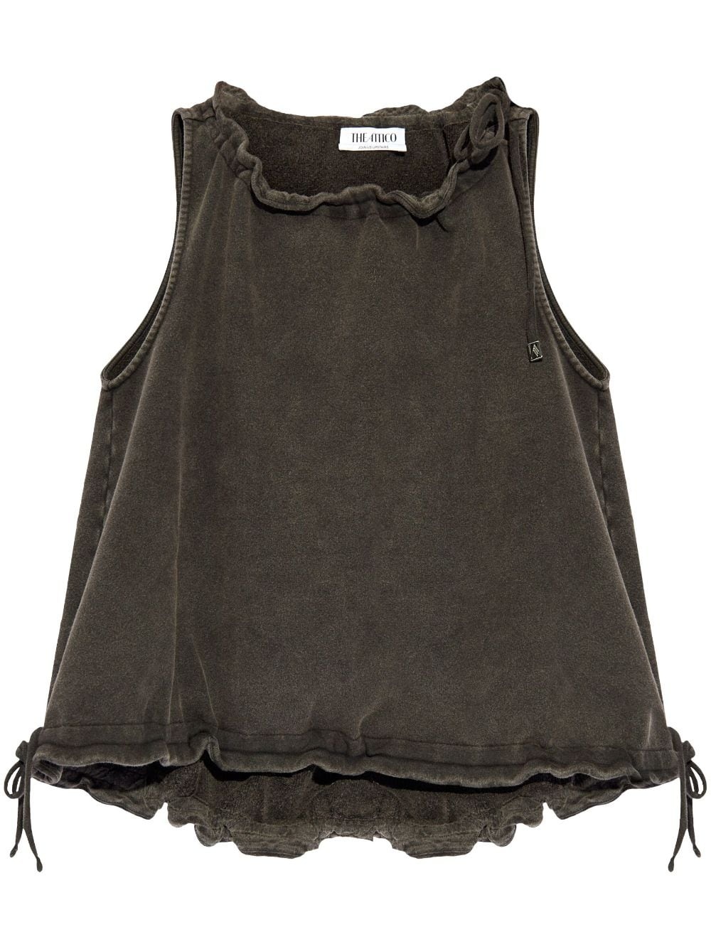 drawstring cotton tank top - 1