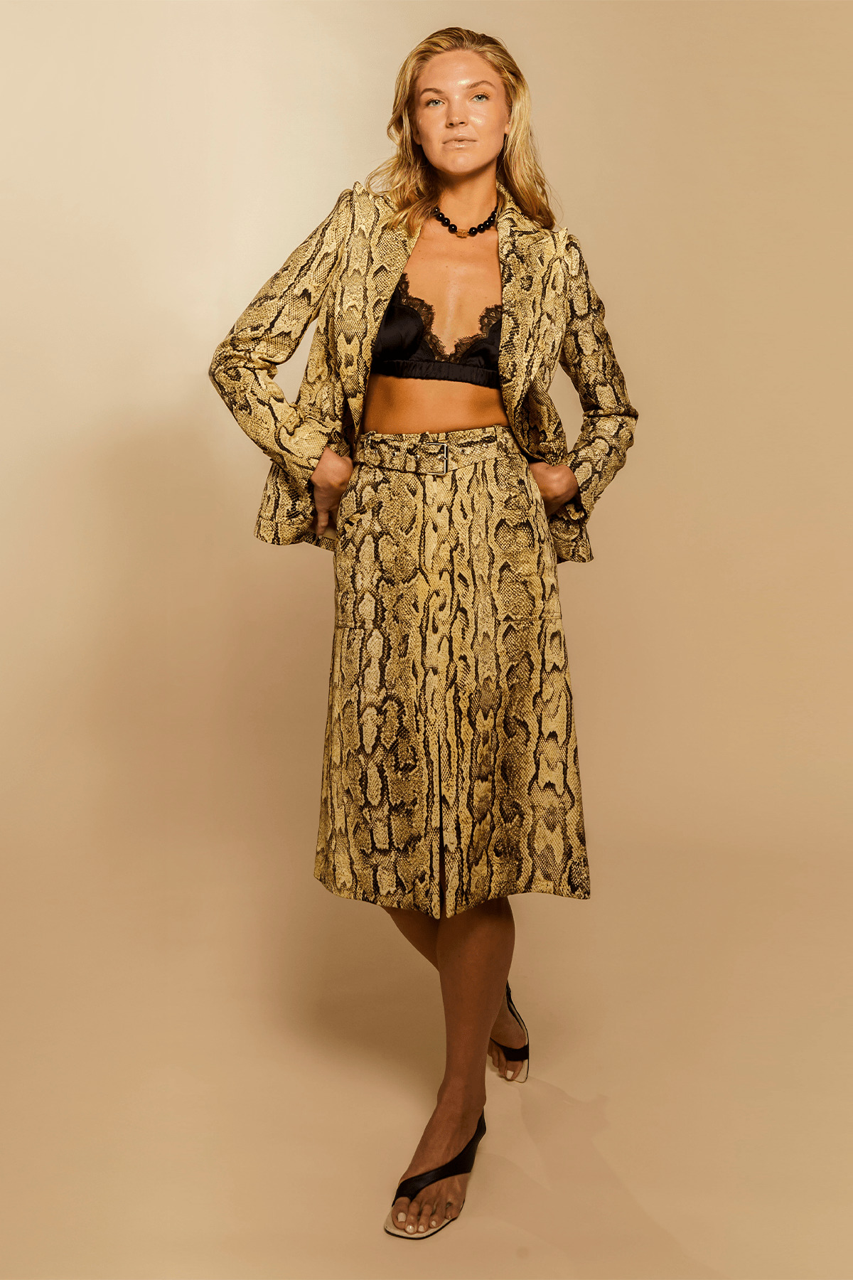 Sheraz Skirt in Snakeprint - 5