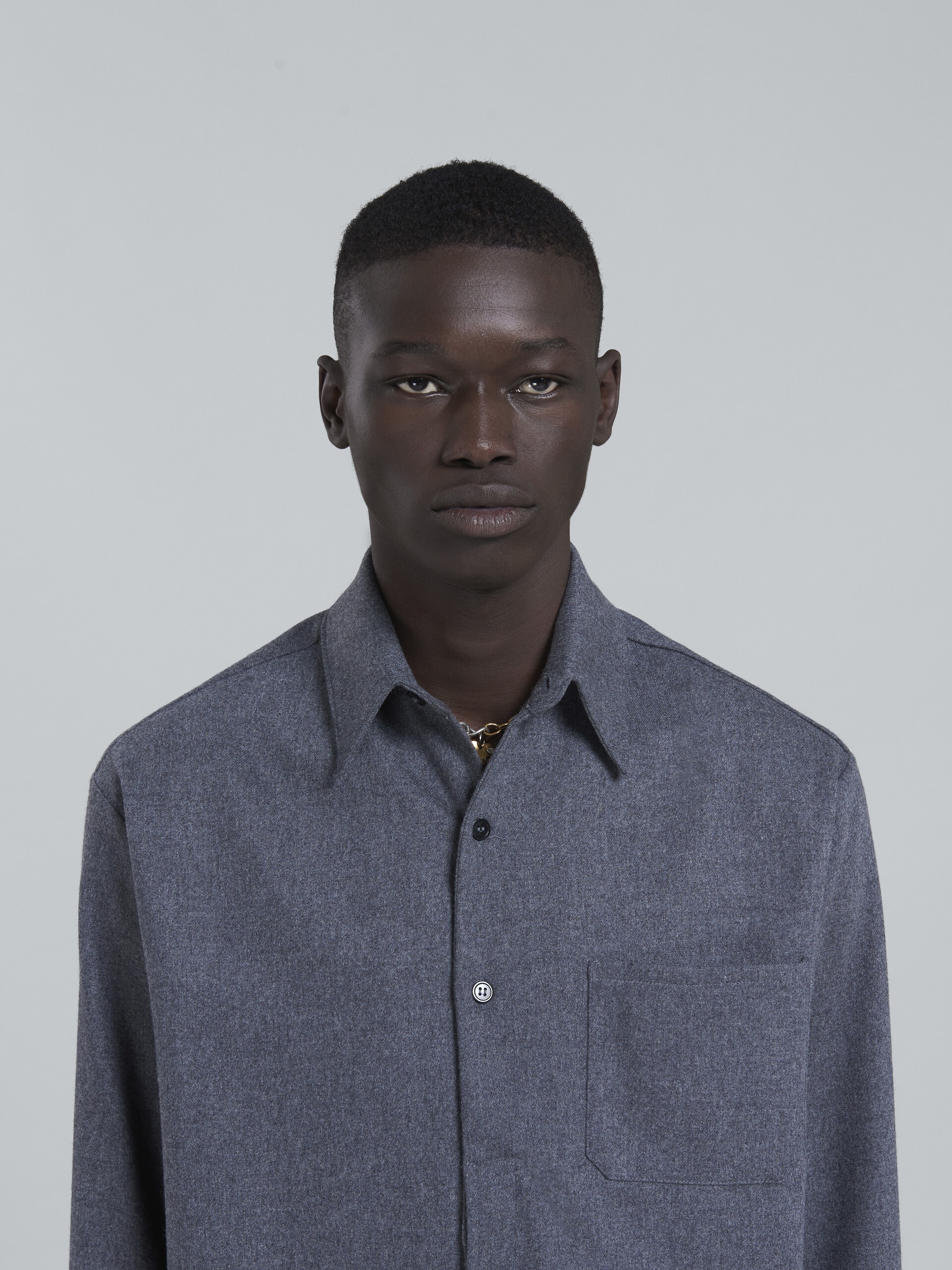 GREY RELAXED-FIT SHIRT - 4