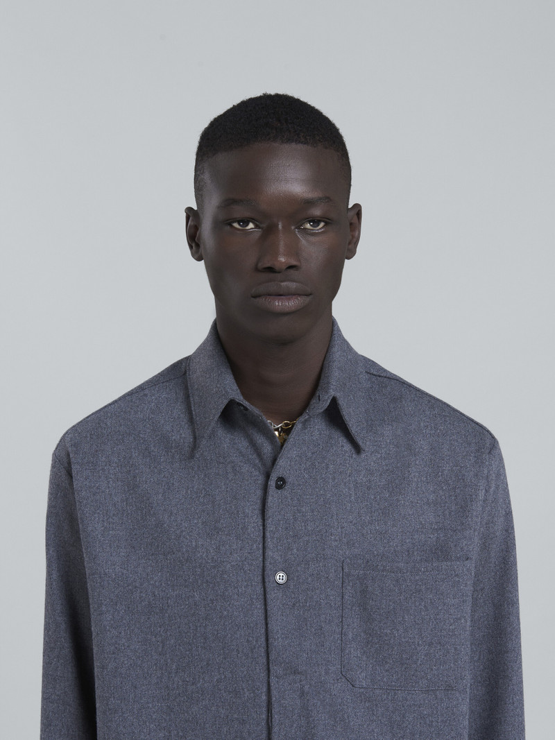 GREY RELAXED-FIT SHIRT 4