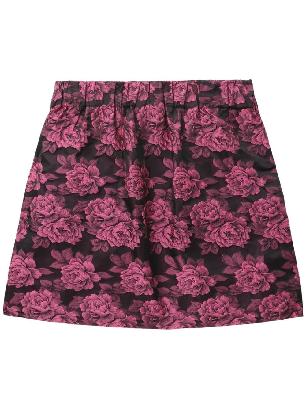 floral-motif patterned-jacquard miniskirt - 1