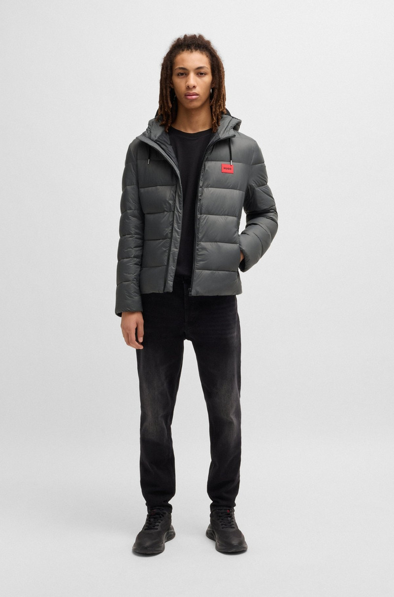 HUGO SLIM-FIT WATER-REPELLENT PUFFER JACKET WITH LOGO TRIM outlook