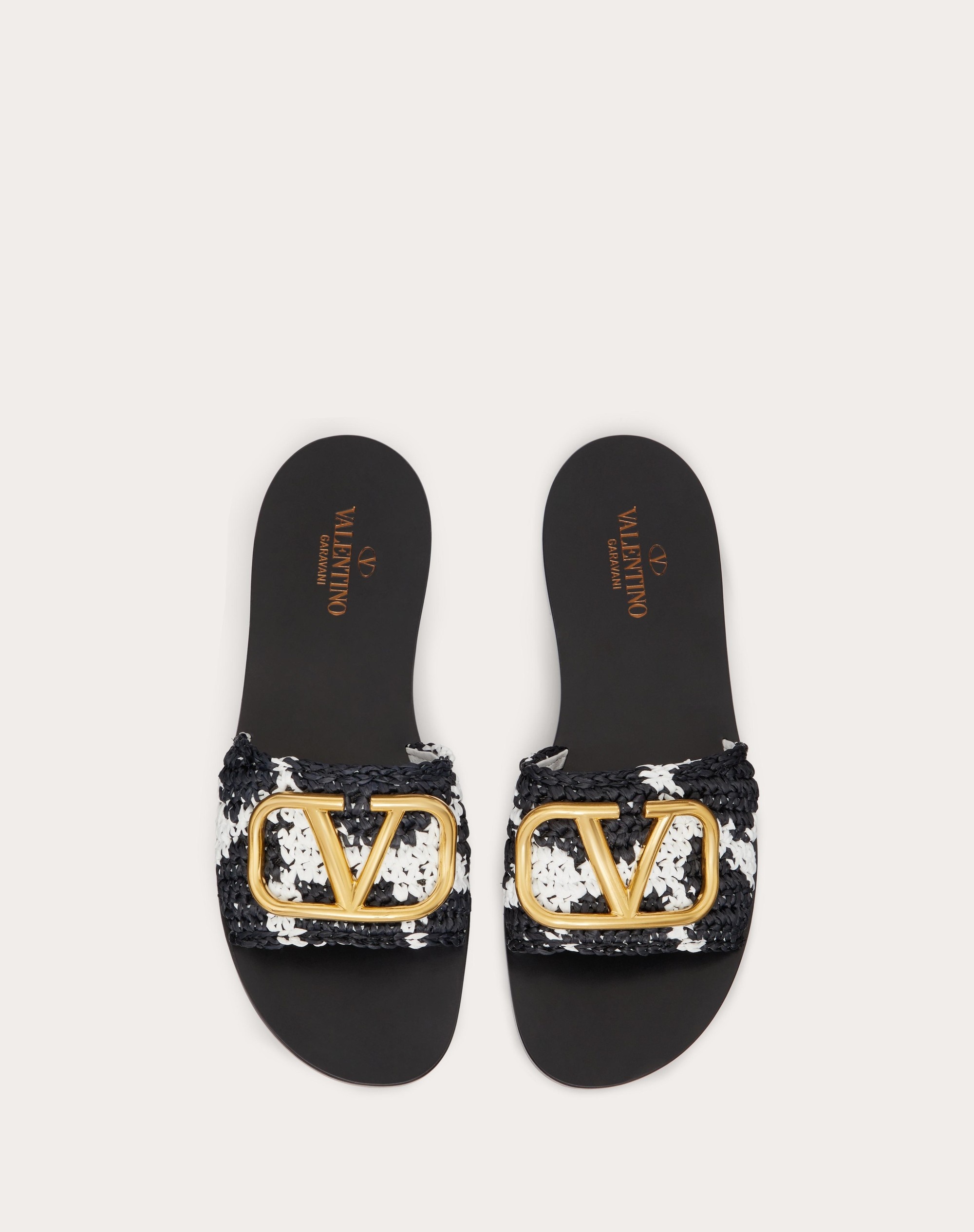 RAFFIA SLIDE SANDAL WITH GIRAFFA RE-EDITION PATTERN - 4
