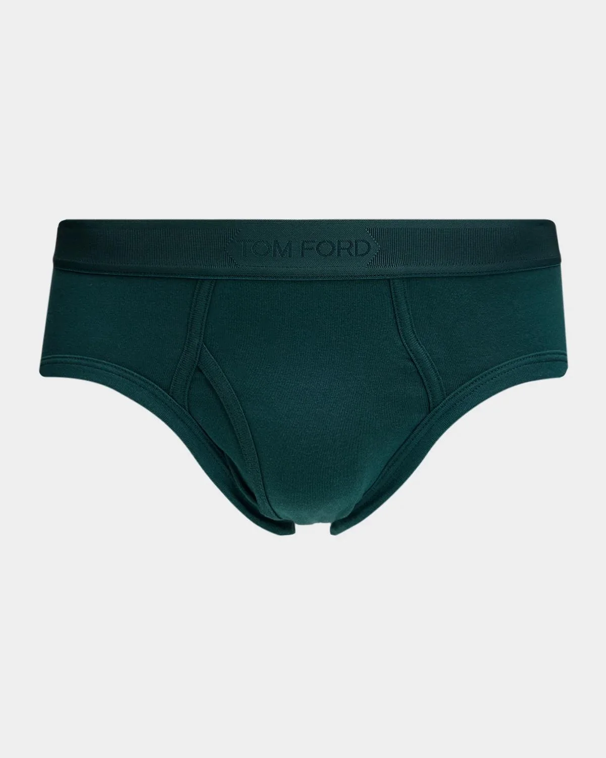 Men's Solid Cotton Jersey Briefs - 1