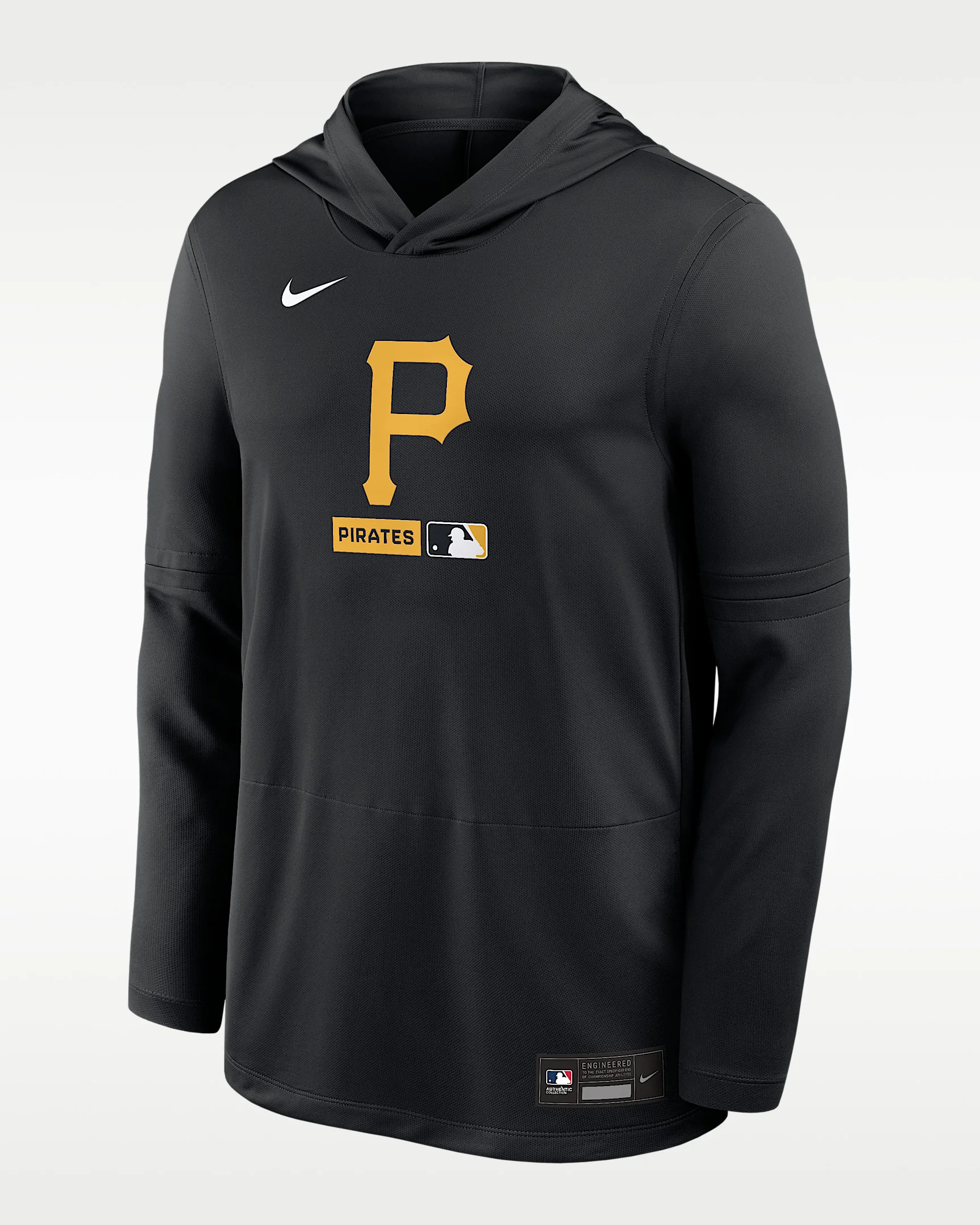 Pittsburgh Pirates Authentic Collection Men's Nike Dri-FIT MLB Long-Sleeve Hooded Top - 1