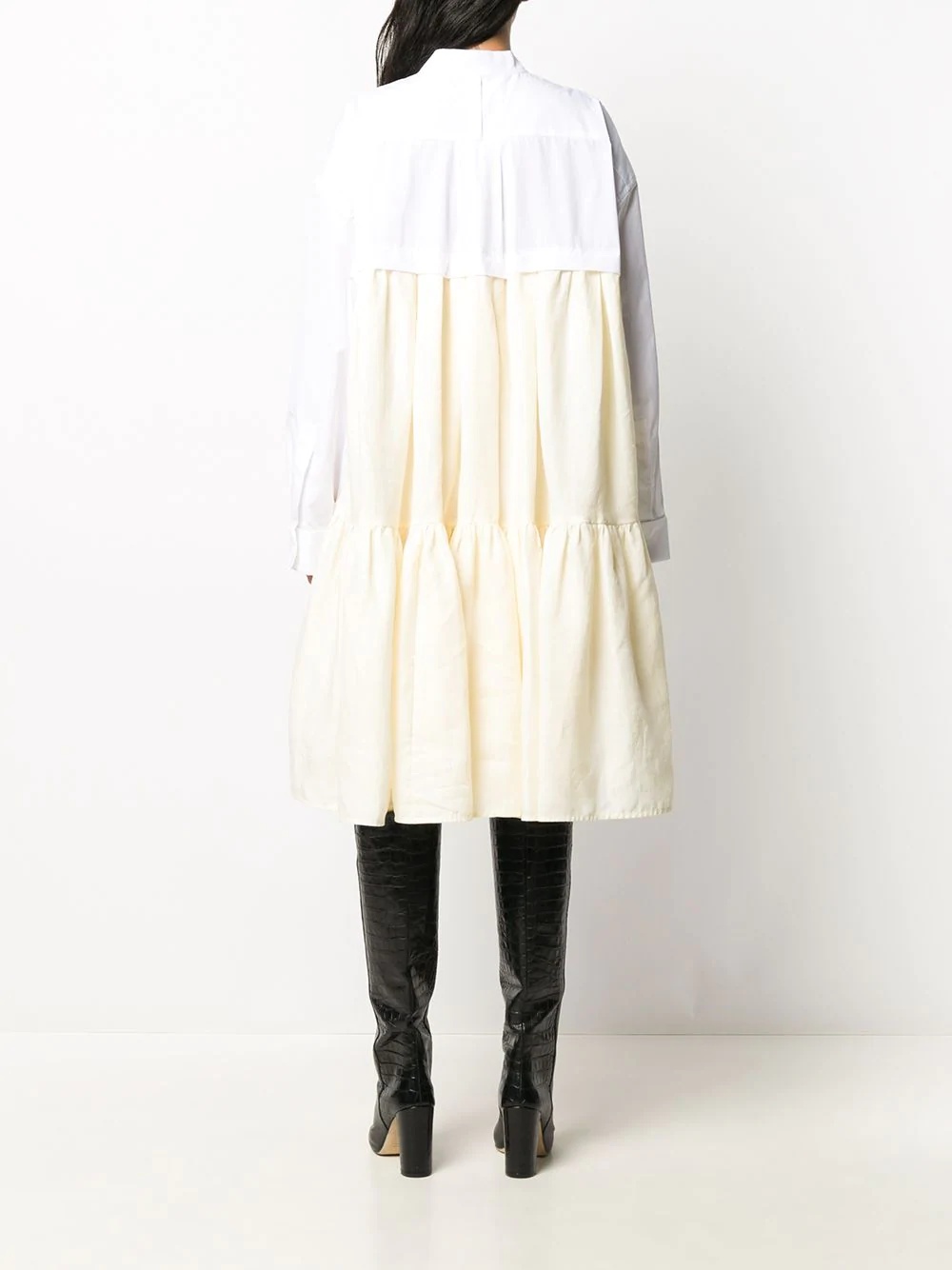 ruffle tiered shirt dress - 4