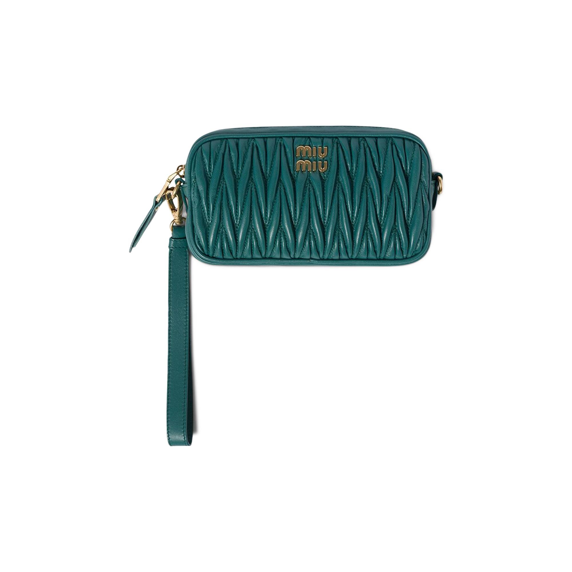 Miu Miu Matelassé Nappa Pouch Bag 'Laguna' - 1