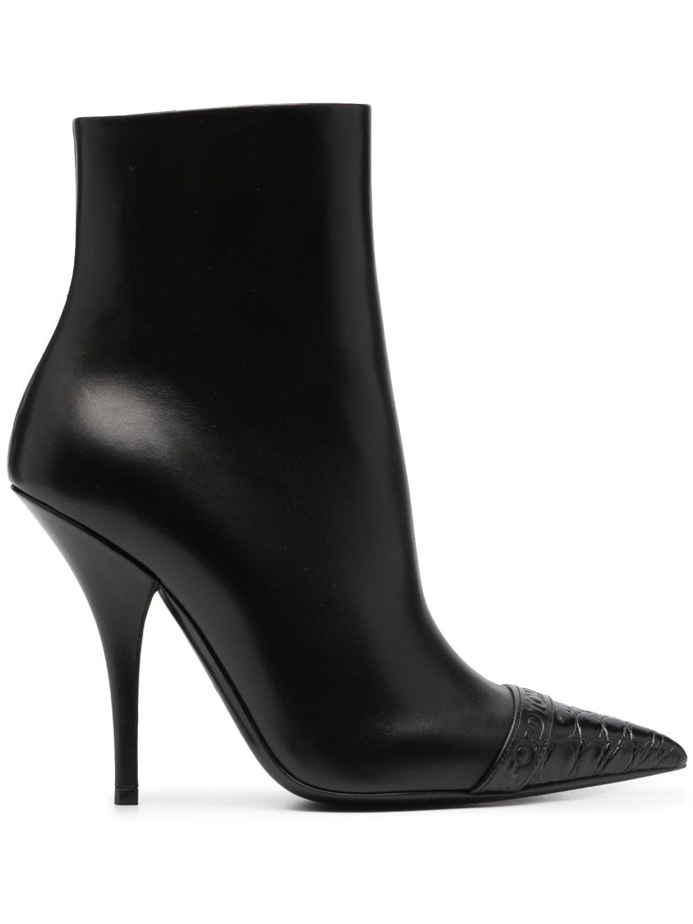 pointed toe leather ankle boots - 1