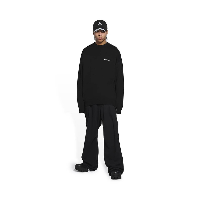 BALENCIAGA Men's Political Campaign Sweater in Black outlook