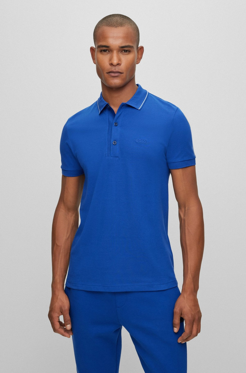 COTTON-PIQUÉ SLIM-FIT POLO SHIRT WITH LOGO DETAILS 2