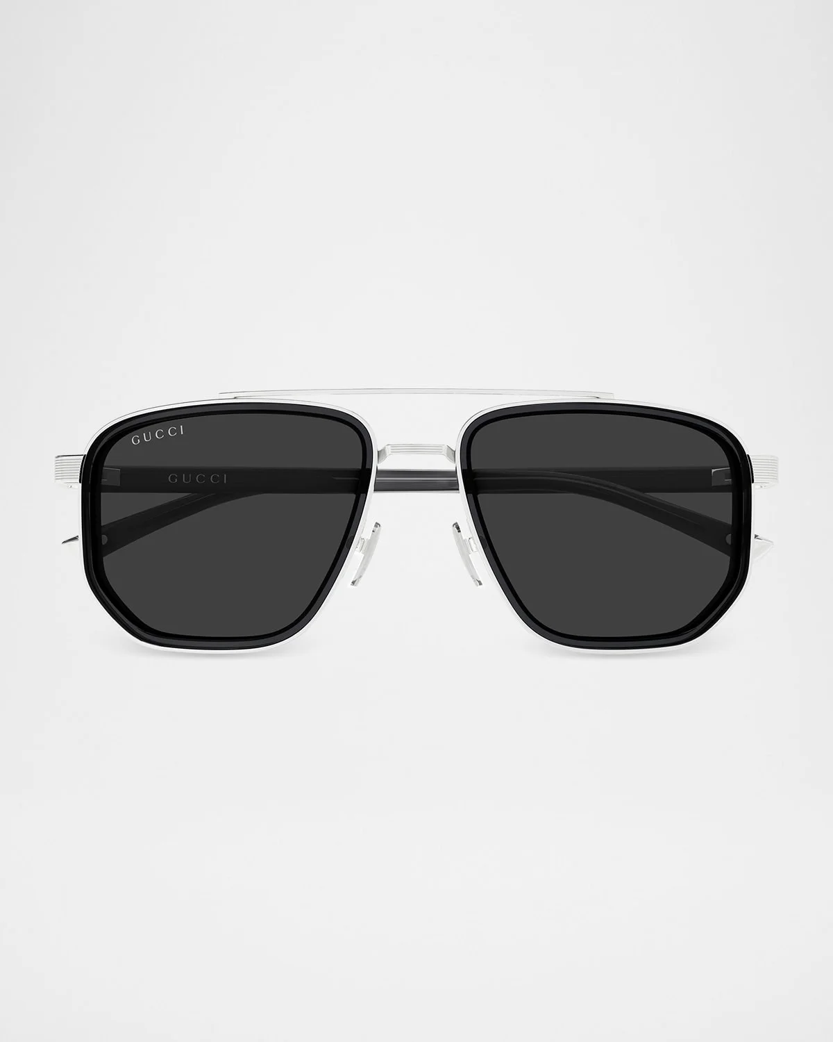 Men's GG2073S-001 Metal and Acetate Rectangle Sunglasses - 1