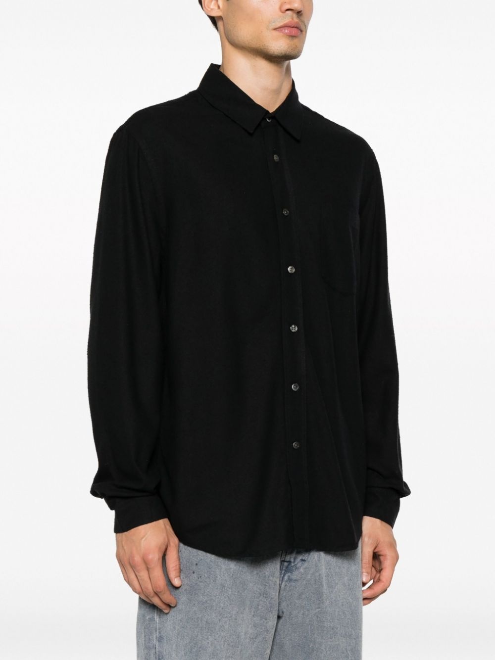 long-sleeve silk shirt - 3