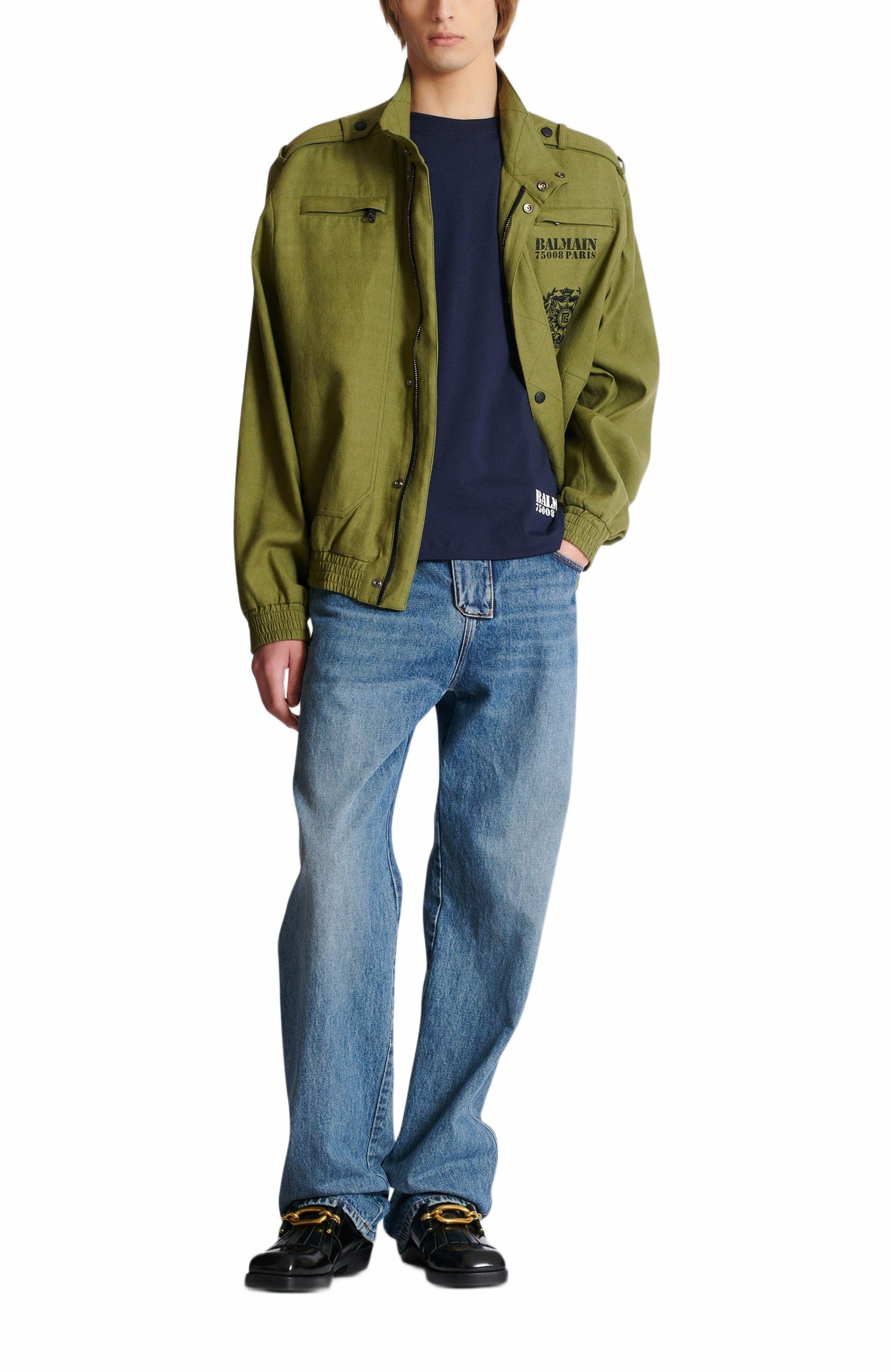 Small Balmain Stamp printed T-shirt in Navy at Nordstrom - 2