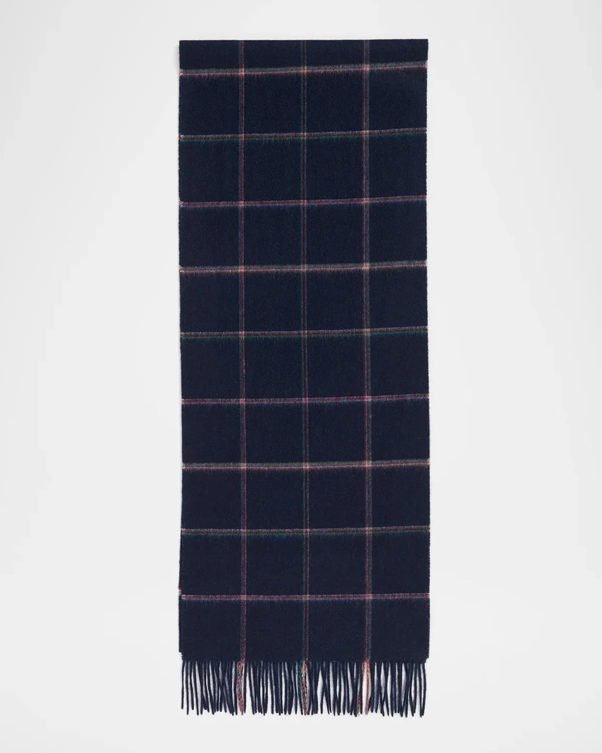 Men's Signature Stripe Windowpane Wool-Cashmere Scarf - 1