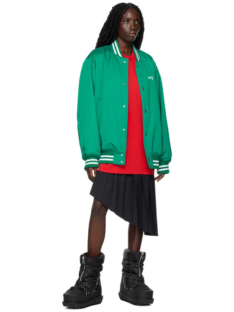 We11done Green Oversized Bomber Jacket outlook